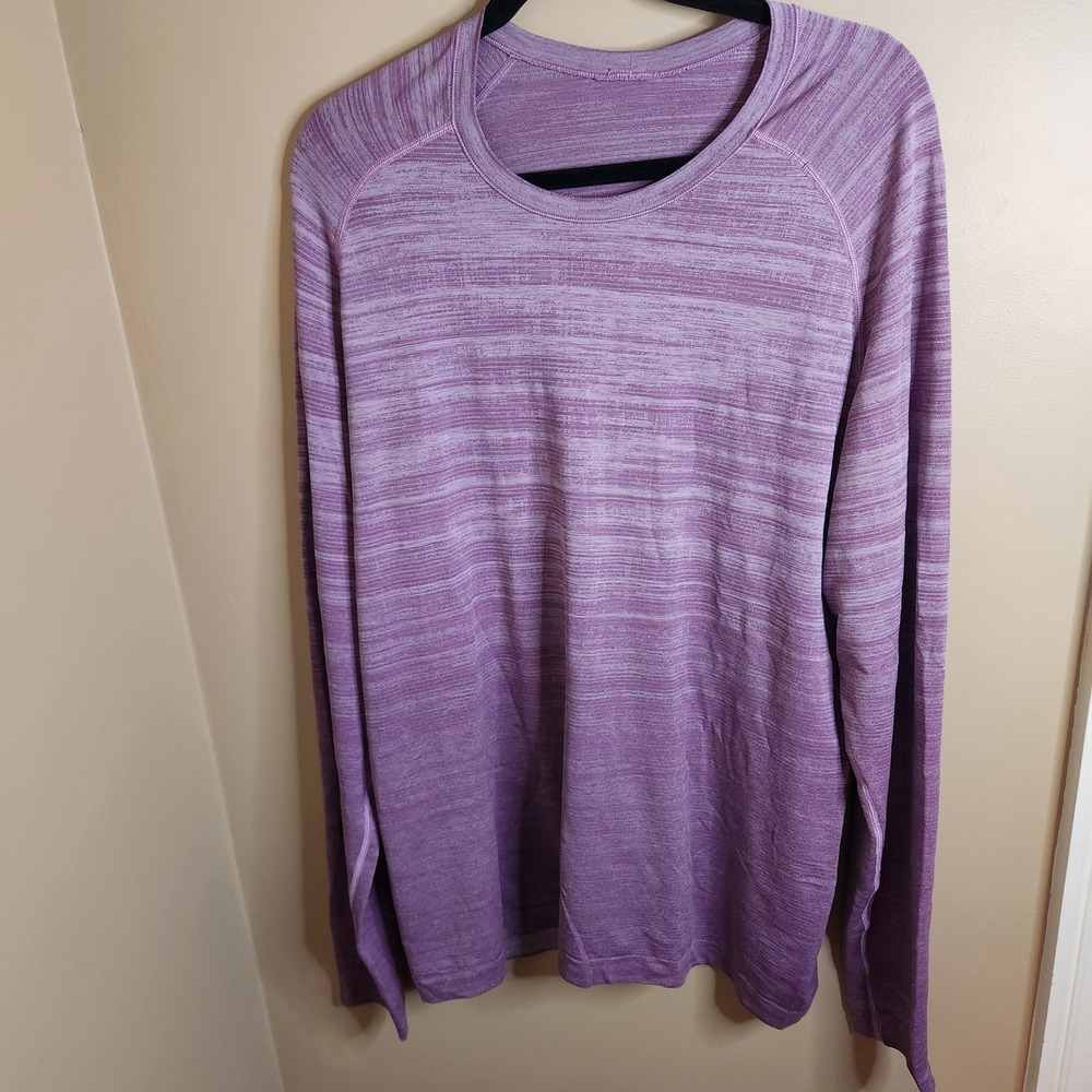 Lululemon Metal Vent Tech Long Sleeve Shirt Mens XL Purple Space Dye Heathered